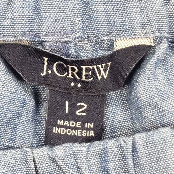 J.Crew Women's Chambray Drawstring Pants Size 12 - Picture 6 of 10
